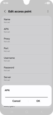 Key in wap.vodafone.co.uk and press OK.