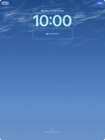 To customise the way the lock screen date is displayed, press the date widget and follow the instructions on the screen to select the required widget display mode.