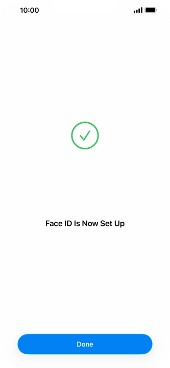 Press Done. If you haven't previously selected a phone lock code, key in a code of your own choice twice.