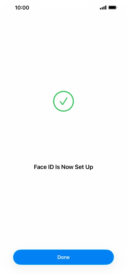 Press Done. If you haven't previously selected a phone lock code, key in a code of your own choice twice.