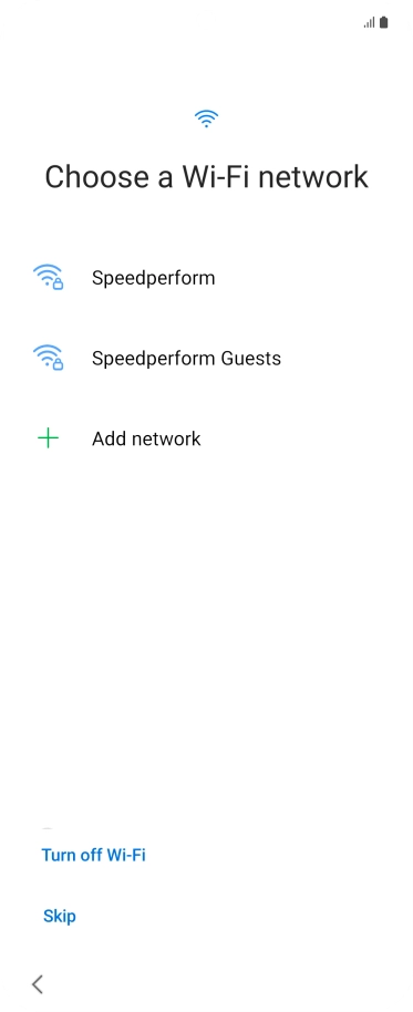 Press the required Wi-Fi network. Press the required Wi-Fi network.