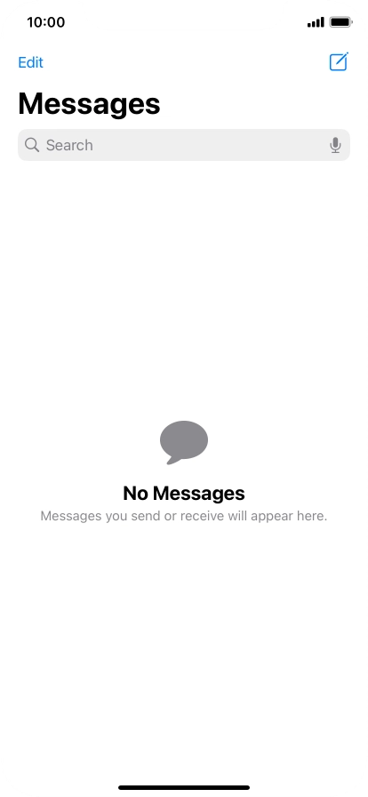 Press the new message icon. Press the new message icon.
