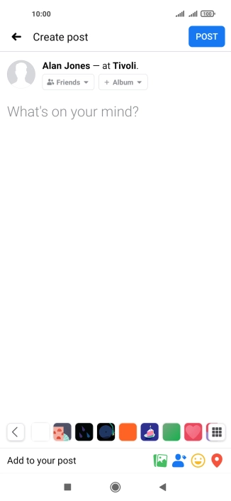 Press the text input field. Press the text input field.
