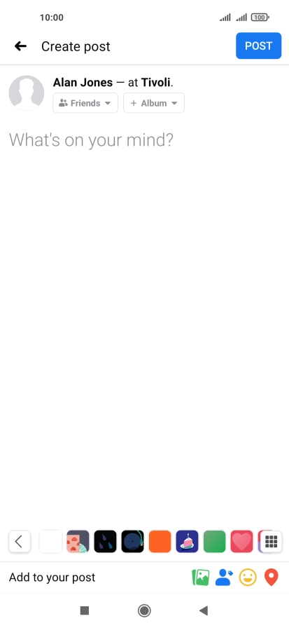 Press the text input field. Press the text input field.