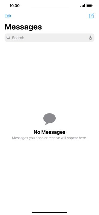 Press the new message icon. Press the new message icon.