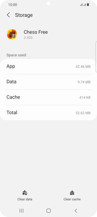 Press Clear cache.