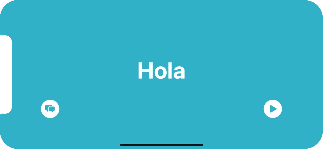 Press the split view icon to go back to display of both languages.