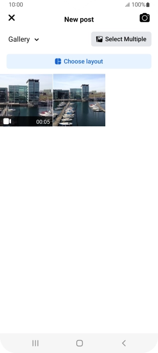 Press the required picture or video clip. Press the required picture or video clip.