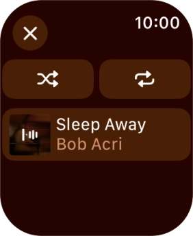 Press the shuffle icon to turn the function on or off. Press the shuffle icon to turn the function on or off.