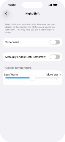Press the indicator next to 