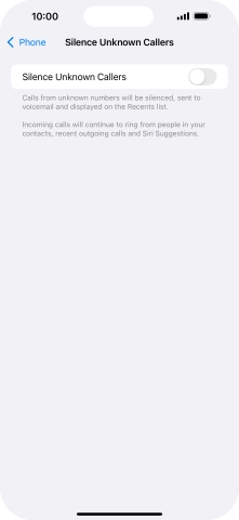 Press the indicator next to 