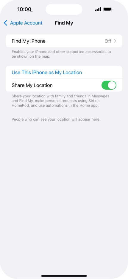 Press Find My iPhone.