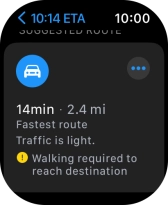 Press the required route.