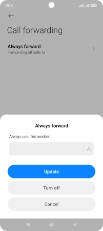 Press Turn off.