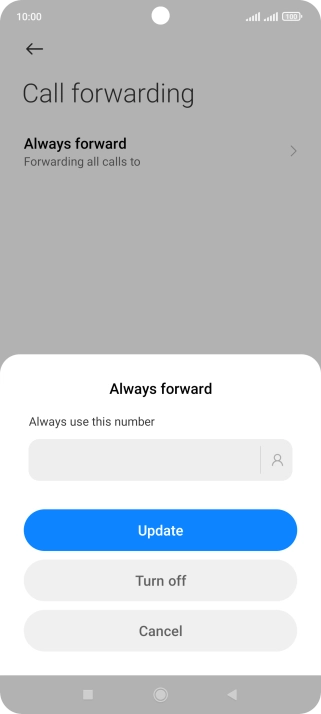 Press Turn off.