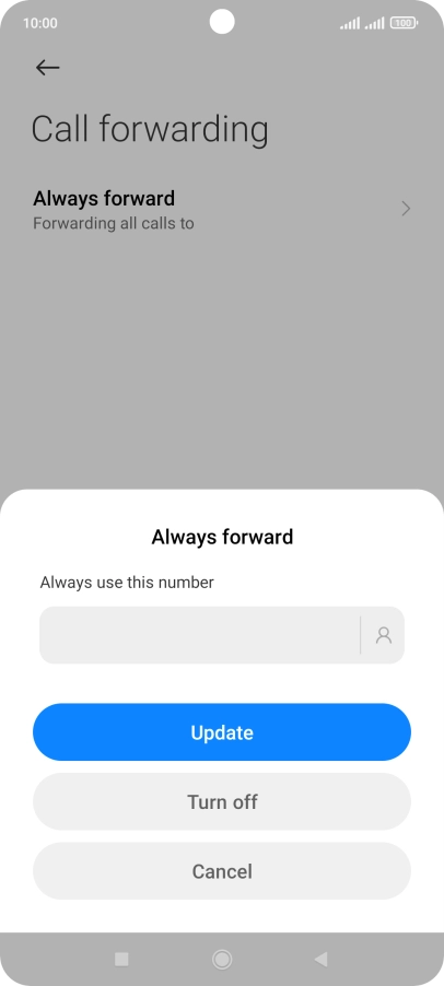Press Turn off.