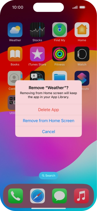 Press Delete App.