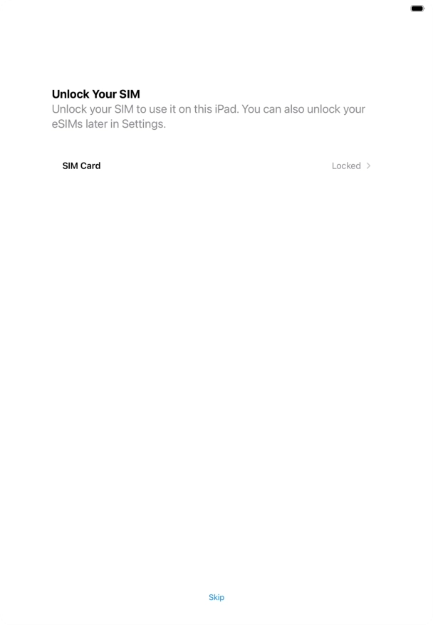 Press SIM Card.