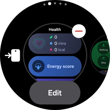 Press the remove widget icon.