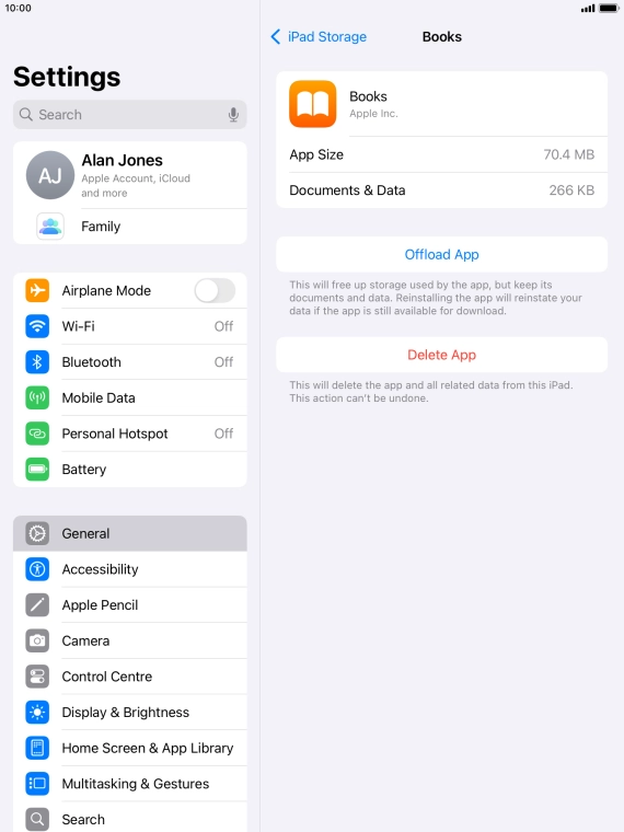 Press Offload App.