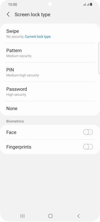 Press Fingerprints.
