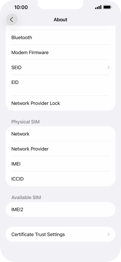 The Network Provider Lock status is displayed next to Network Provider Lock.