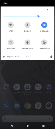 Press the settings icon. Press the settings icon.