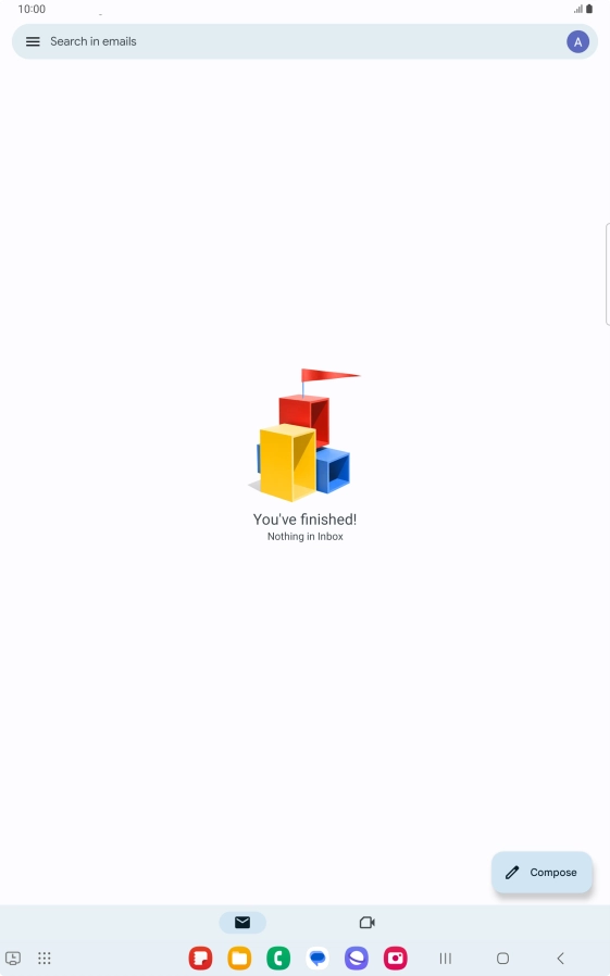 Press the menu icon.