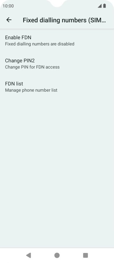 Press FDN list. Press FDN list.