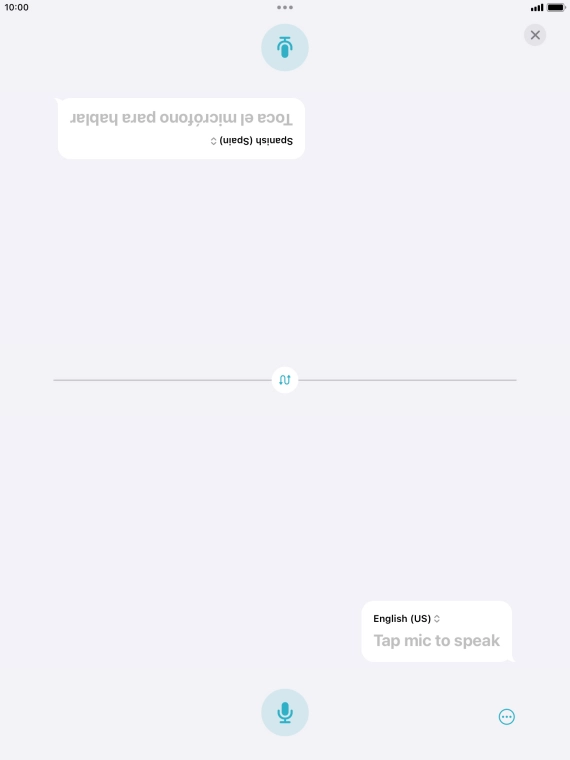Press the end icon to end two-way view.