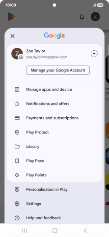 Press Manage apps and device. Press Manage apps and device.