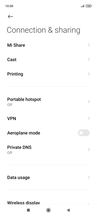Press Data usage. Press Data usage.