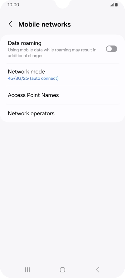 Press Network mode. Press Network mode.