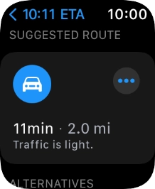 Press the required route.