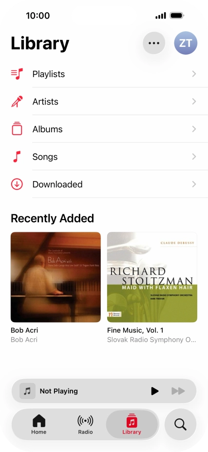 Press Playlists.