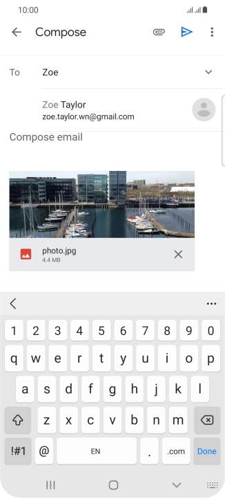Press the required contact.
