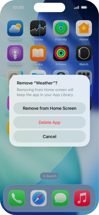 Press Delete App.