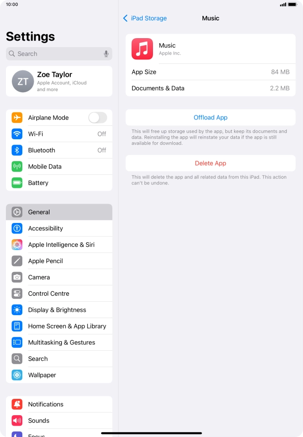 Press Offload App.