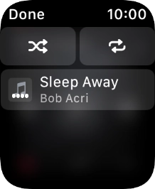 Press the shuffle icon. Press the shuffle icon.