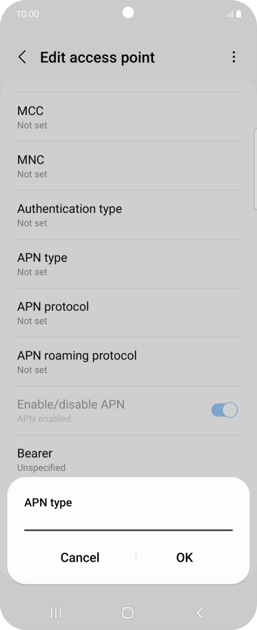 Key in mms and press OK.