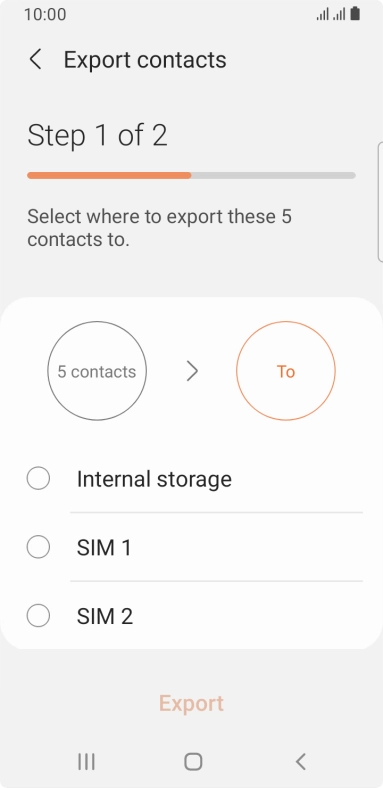 Press the required SIM.