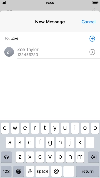 Press the required contact.