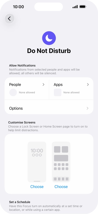 Press People and follow the instructions on the screen to select which contacts you would like to receive calls and notifications from when Do Not Disturb is turned on. Press People and follow the instructions on the screen to select which contacts you would like to receive calls and notifications from when Do Not Disturb is turned on.