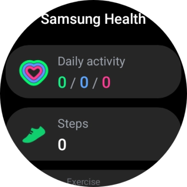 Under Daily activity, you can see how far you are from completing your daily activity goals.