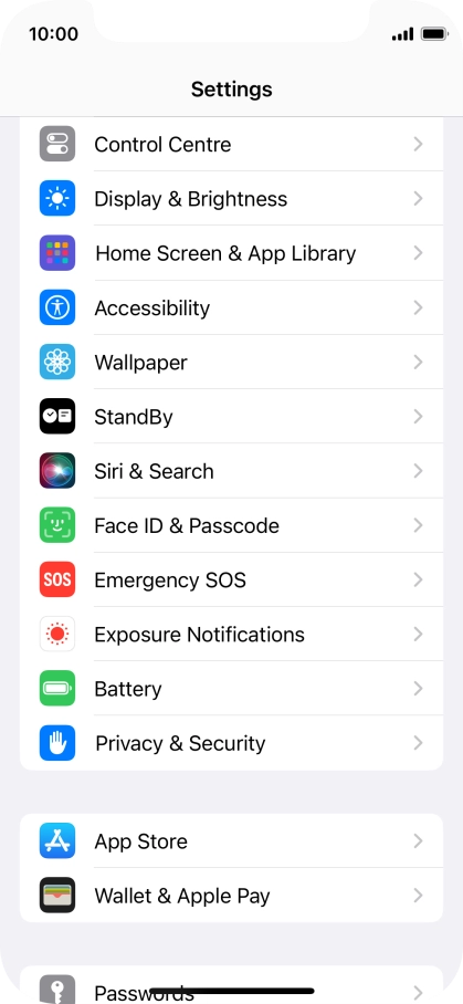 Press Display & Brightness.