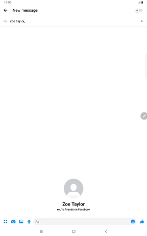 Press the text input field. Press the text input field.