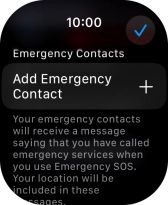 Press Add Emergency Contact and follow the instructions on the screen to key in your emergency info and emergency contacts. Press Add Emergency Contact and follow the instructions on the screen to key in your emergency info and emergency contacts.
