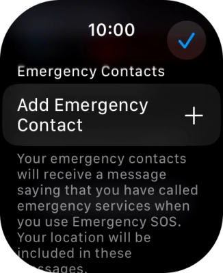 Press Add Emergency Contact and follow the instructions on the screen to key in your emergency info and emergency contacts. Press Add Emergency Contact and follow the instructions on the screen to key in your emergency info and emergency contacts.