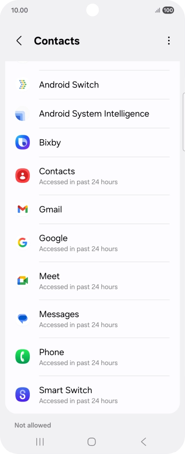 Press the required app. Press the required app.