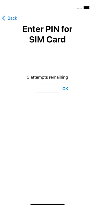 If your SIM is locked, key in your PIN and press OK.